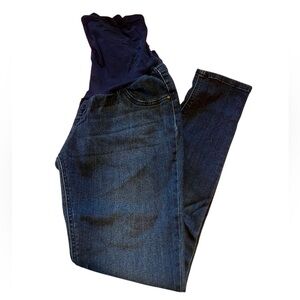 EUC - Indigo Blue Maternity Skinny Jeans - Size Large, Dark Wash